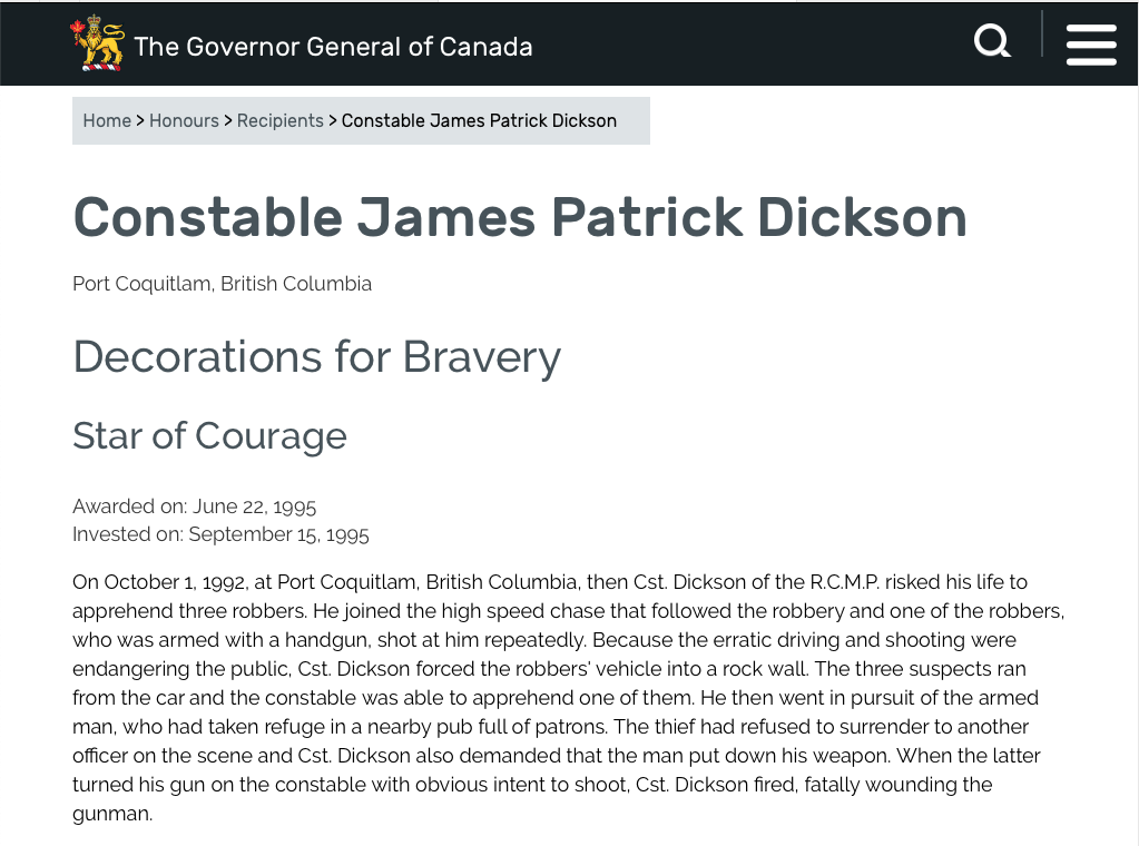 DIckson32504 Decorations for Bravery